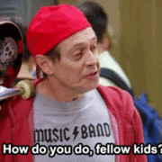 Steven Buscemi posing as kid gif