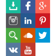 Flickering social media icons