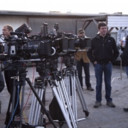 Shane and team on set of Need for Speed with cameras