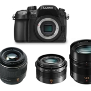 Lumix GH4 with three lenses