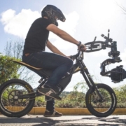 MoVI mounted to dirt bike handlebars