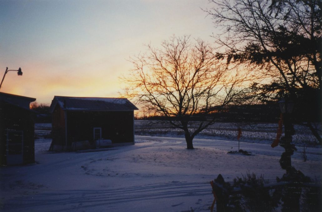 Sunrise at our farmhouse