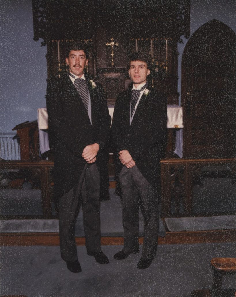 Dan and I right before Lydia and I got married on October 8, 1988