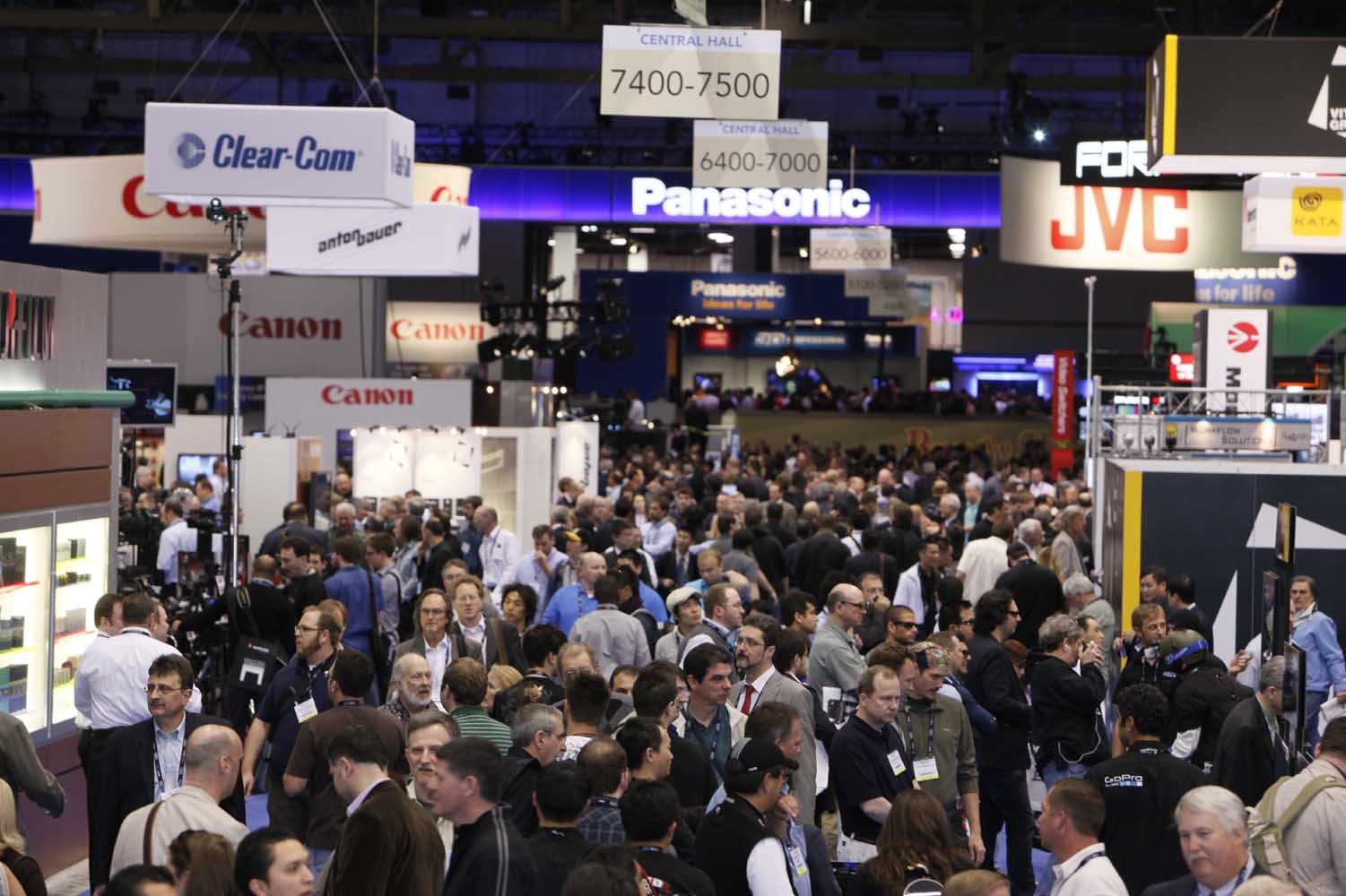 Crowd of filmmakers at NAB event