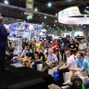 Shane Hurlbut presents at Tiffen booth at NAB 2017