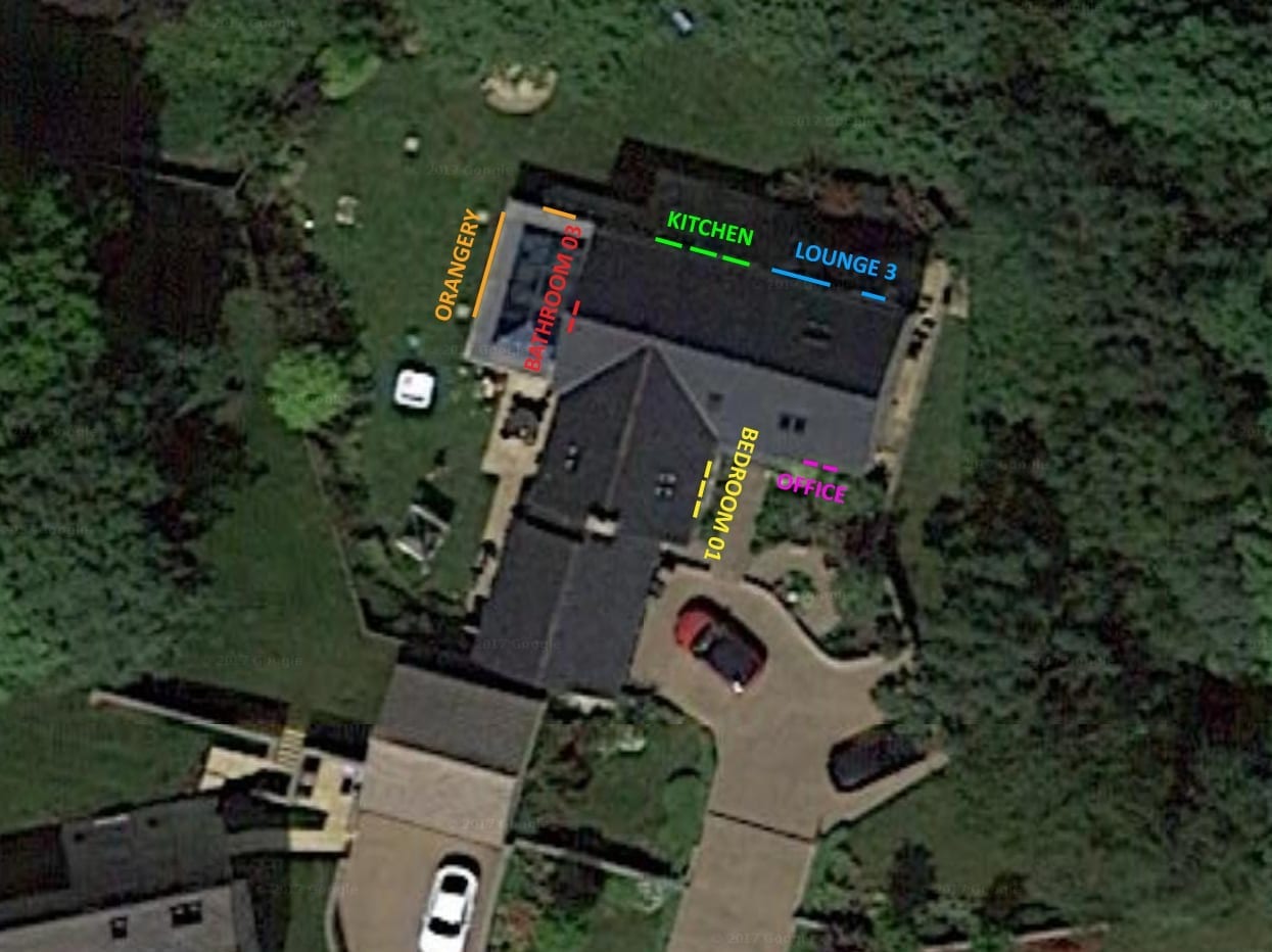 Aerial View of House for Filmmaking