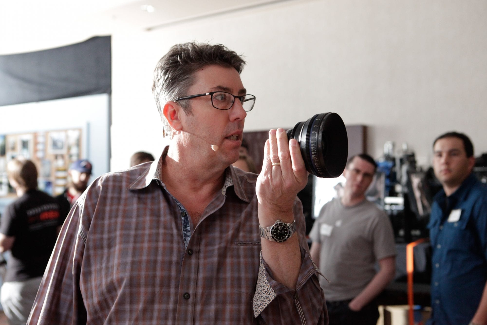 Hollywood cinematographer Shane Hurlbut with lens
