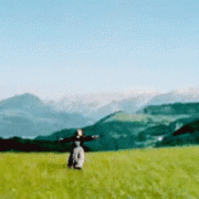 Twirling Woman in Switzerland