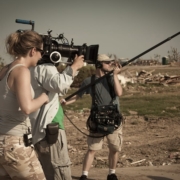 Filmmakers shoot documentary outside