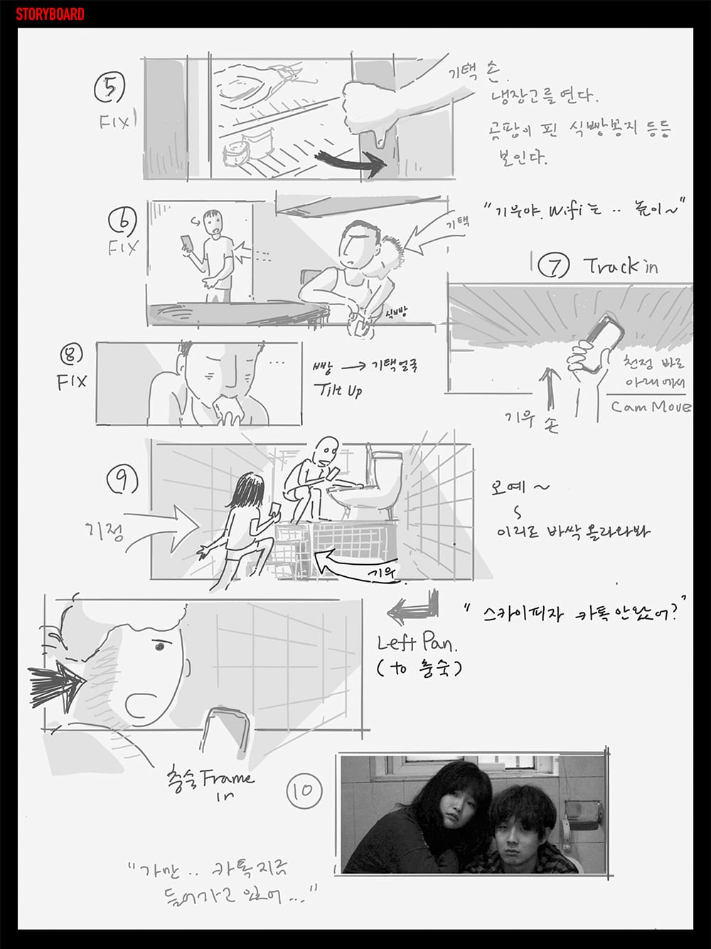 Bong Joon-Ho Storyboarding Camera Moves Look Of Parasite Hurlbut Academy