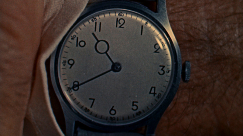 Close up of a clock in Dial M for Murder - Hitchcock's Rule