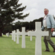 Old veteran walking military cemetery - Saving Private Ryan Intro Bookend