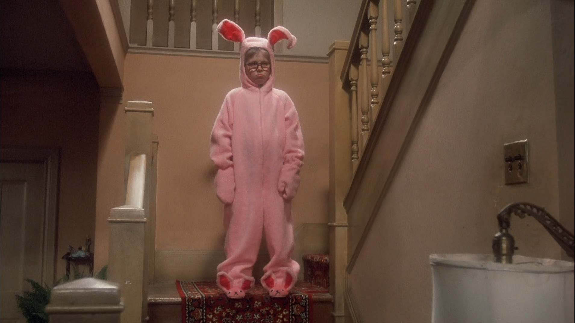 A Christmas Story composition Ralphie bunny suit