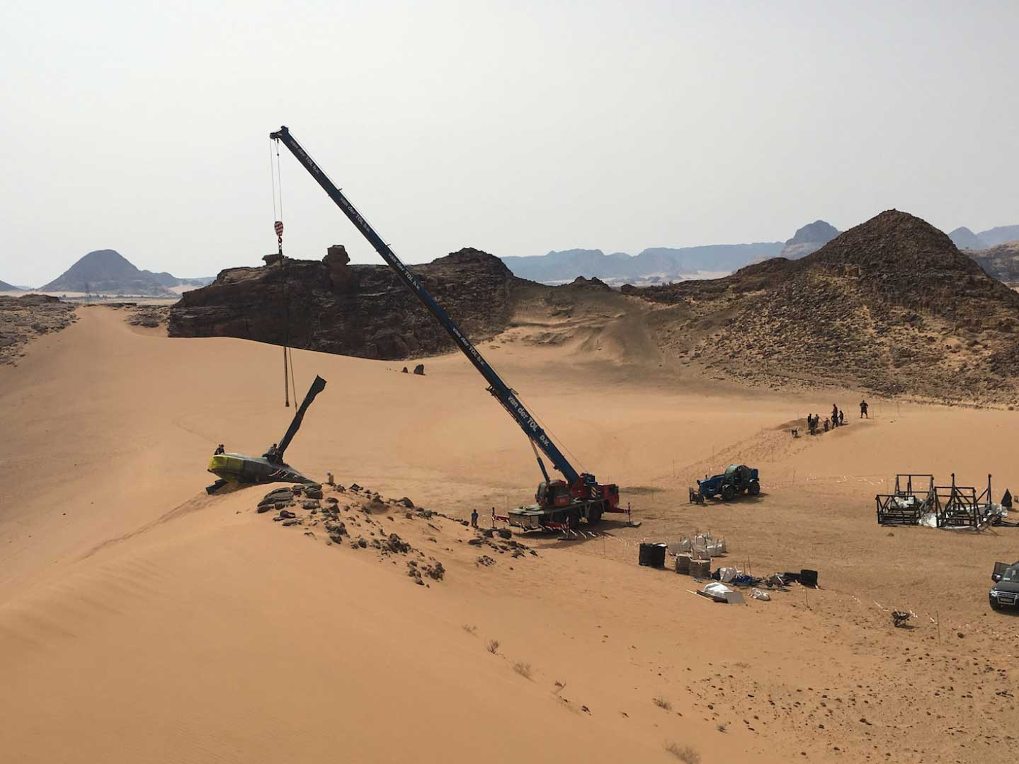 Set of crash site on Dune 2021