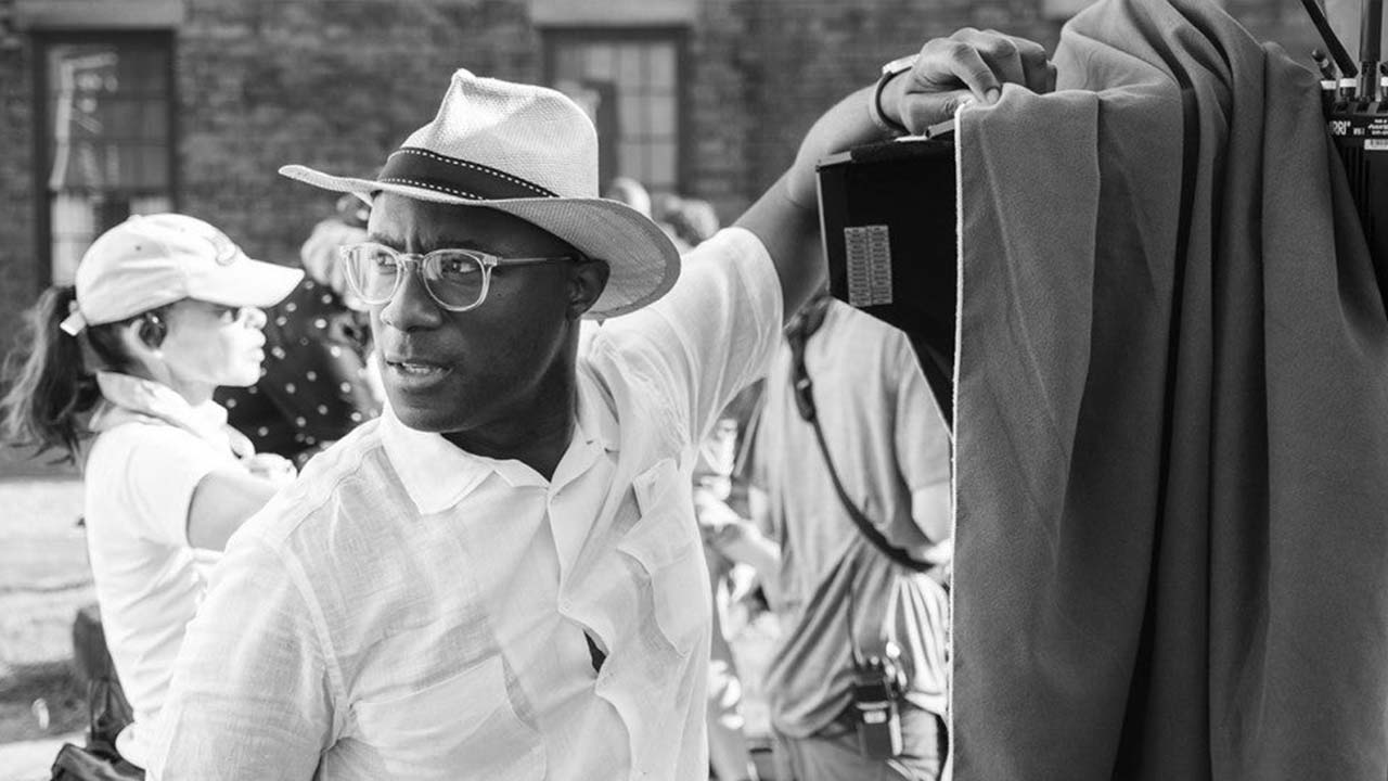 Director Barry Jenkins on set