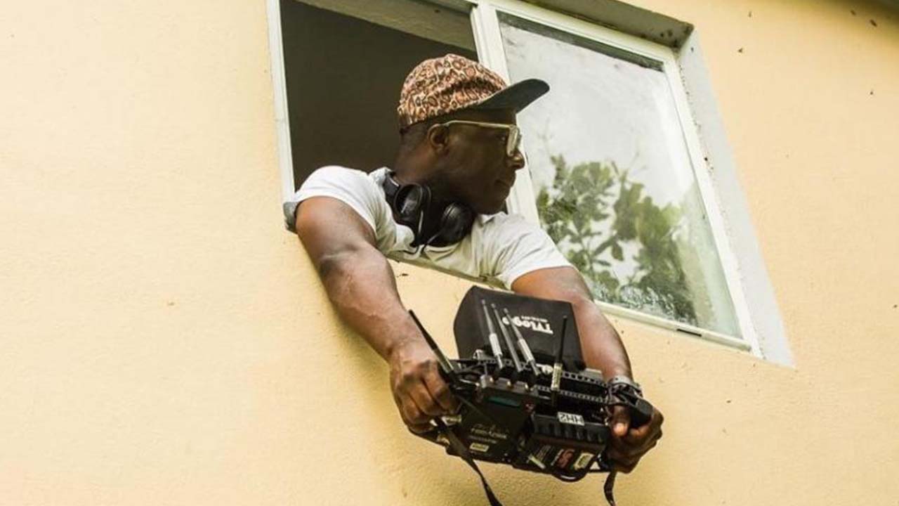 Director Barry Jenkins on set