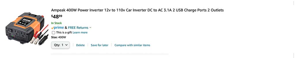 Power Inverter for location scout