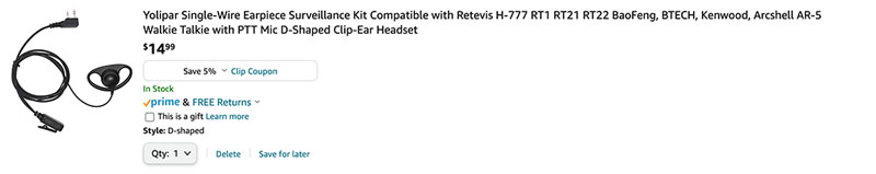 Earpiece Surveillance