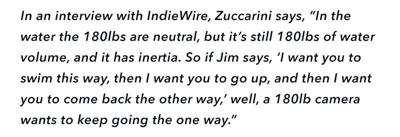 Peter Zuccarini quote about Avatar The Way of Water 2