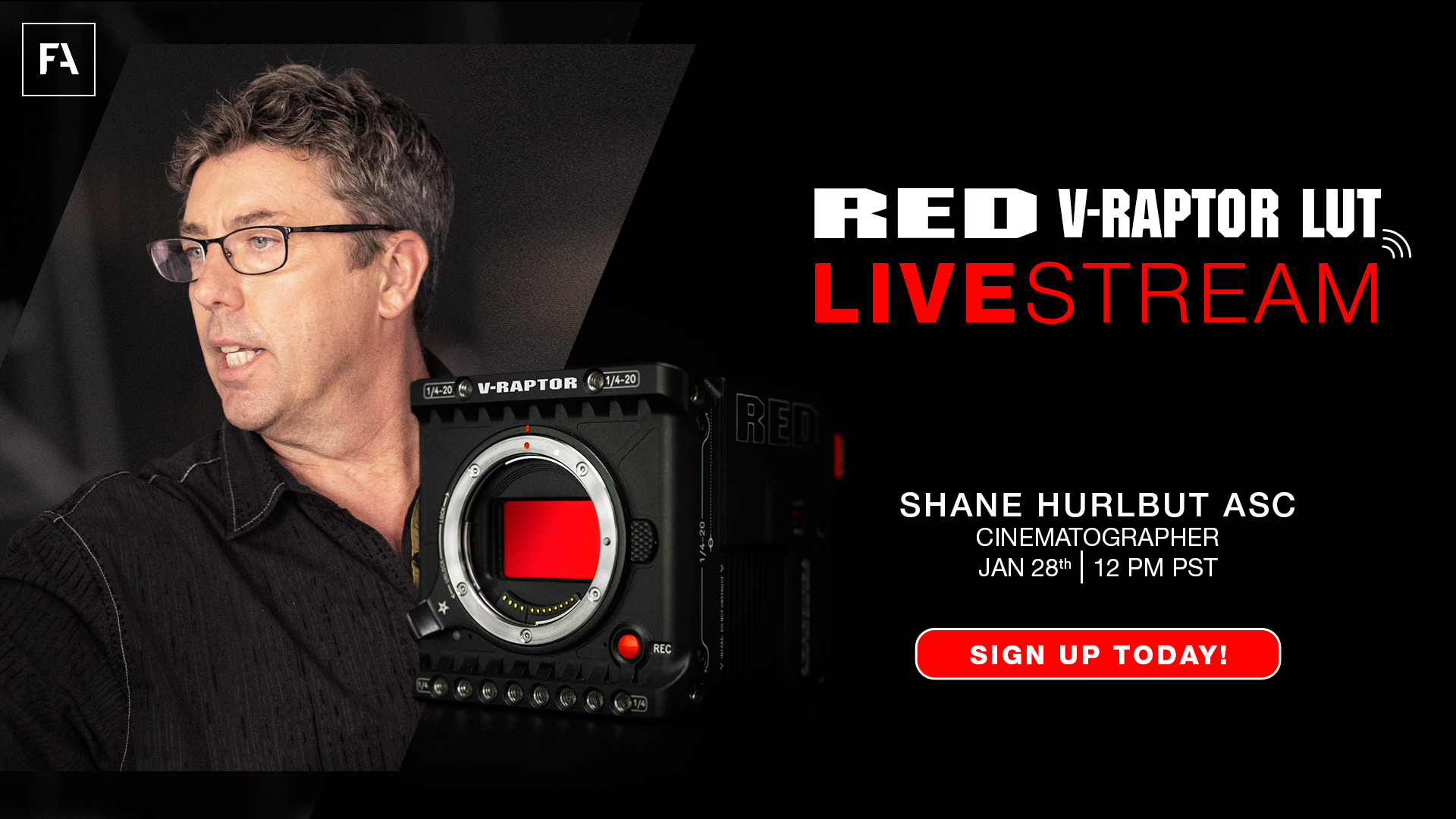 RED V-RAPTOR LUT Livestream presented by Filmmakers Academy