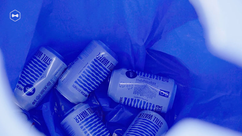 Filmmakers use water cans because they are recycable