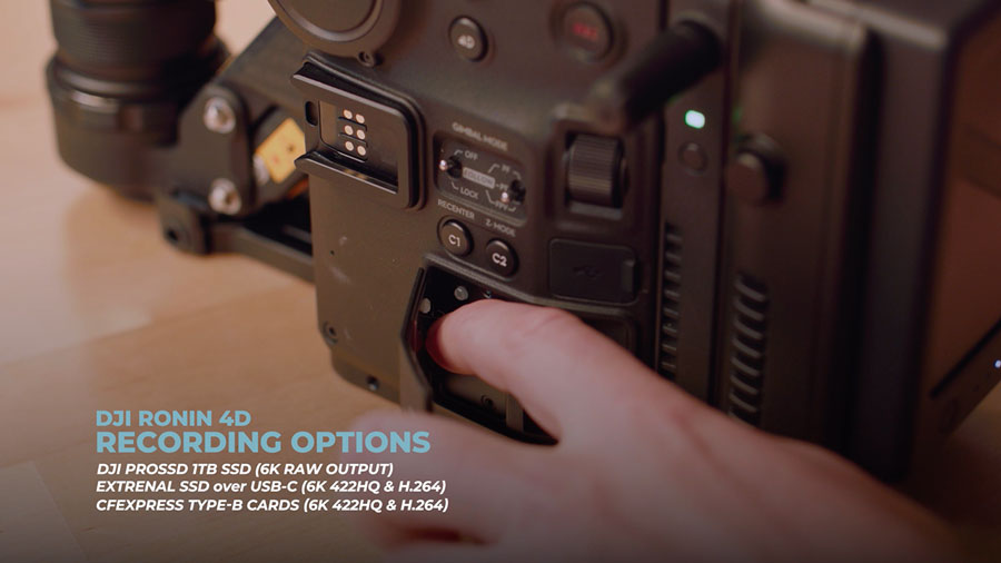 DJI Ronin 4D Recording Options