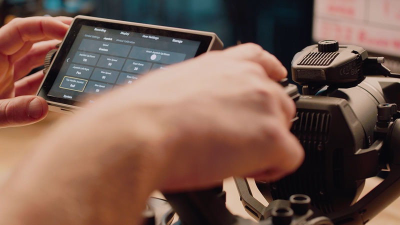 DJI Ronin 4D Stabilizer Menu