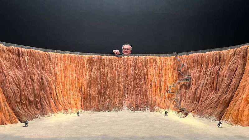Asteroid City behind the scenes of stop animation crater