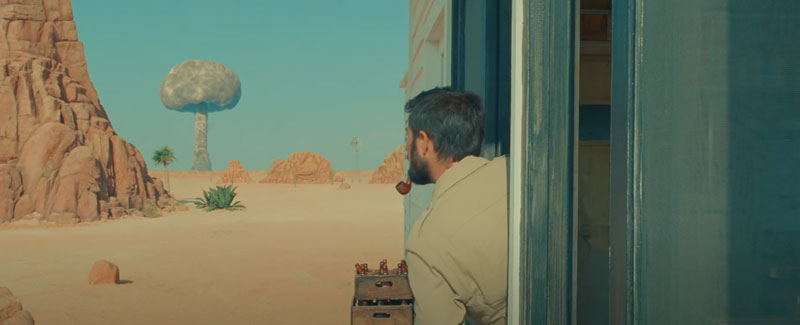 Augie Steenbeck (Jason Schwartzman) atomic bomb test in Asteroid City