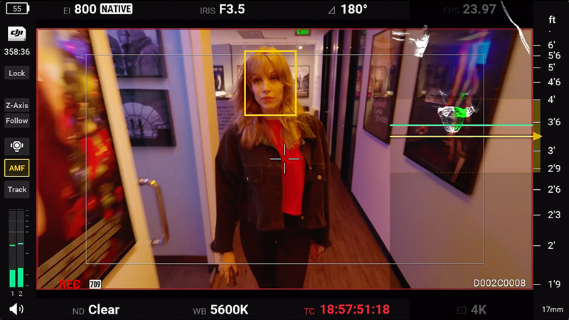 Tracking demonstration with DJI Ronin FLEX with jib arm