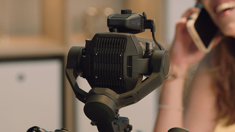 DJI Ronin 4D mounted on remote head