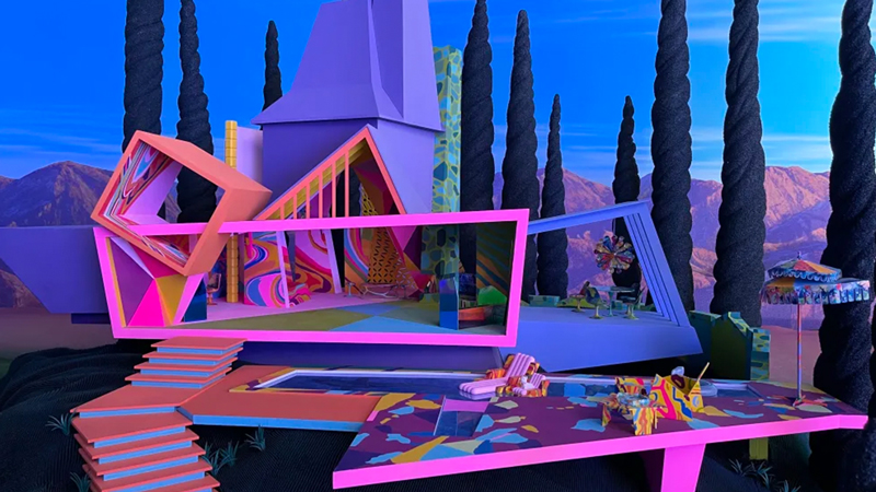 Weird Barbie house miniature