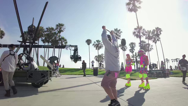 BTS of Barbie movie at Venice Beach