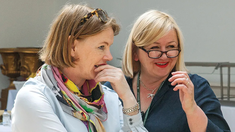 Production Designer Sarah Greenwood and set decorater Katie Spencer
