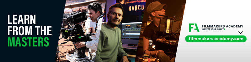 'Learn from the Masters' Filmmakers Academy banner