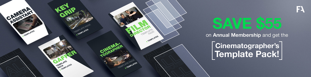 Filmmaking Templates + Annual Membership Sale