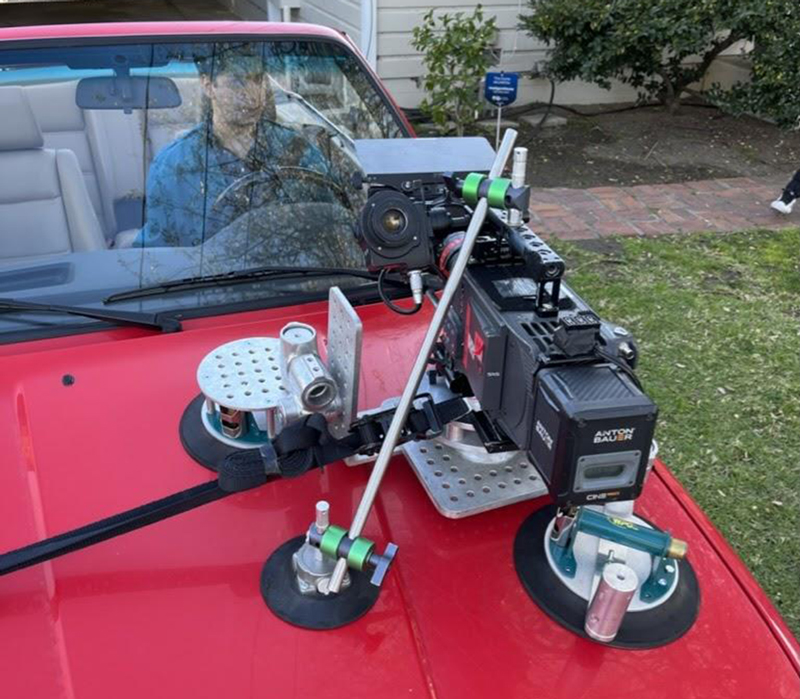Car Camera Rig on hood