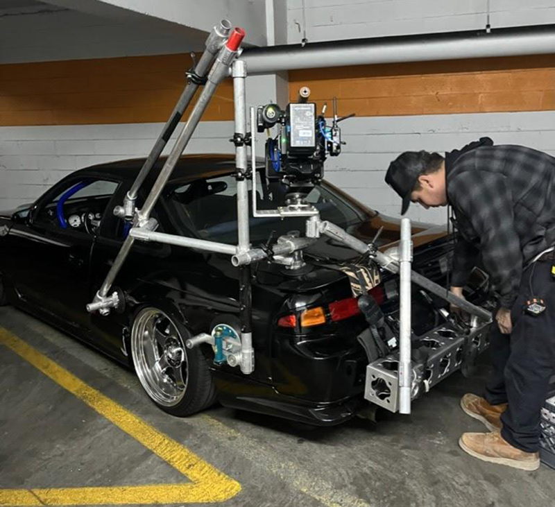 Car Camera Rig on vehicle