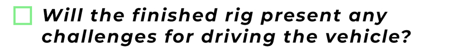Initial Car Camera Rigging Checklist