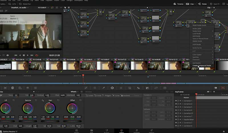 Color grade compound node in Davinci Resolve