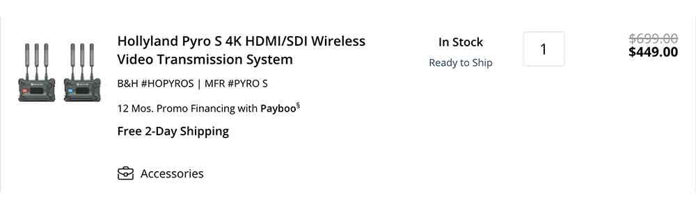 Hollyland Pyro S Wireless - B&H Product