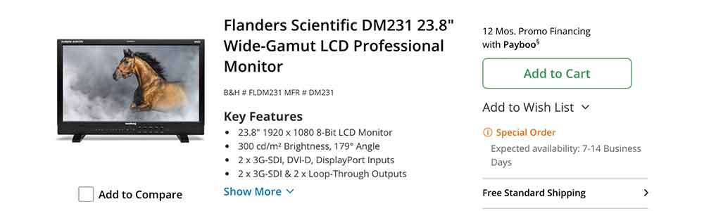 Flanders Scientific DM231 Monitor - B&H Product