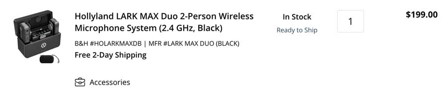 Lark Max wireless microphone system