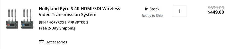 4K Pyro wireless video transmission system