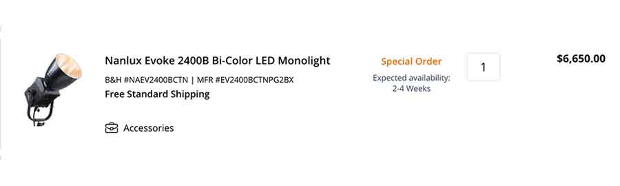 Nanlux Evoke 2400b Monolight