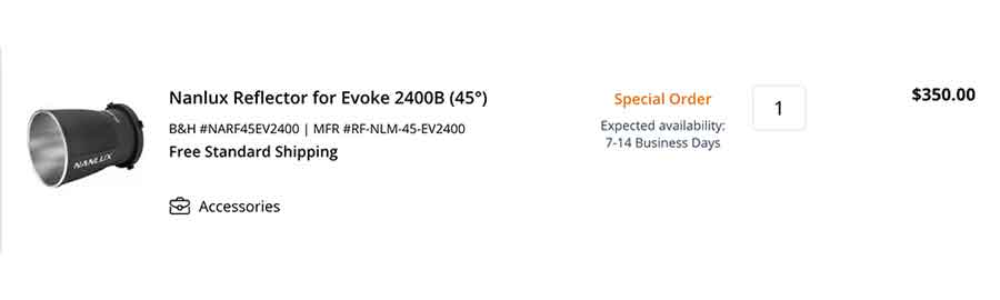 Nanlux Reflector Evoke 2400B