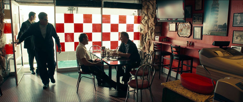 The red and white checker wall in Drive | FilmDistrict