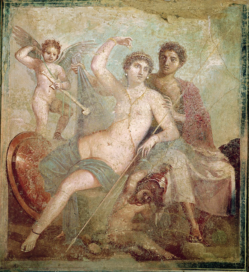 Roman Mars and Venus House of Mars and Venus Casa de Marte e Venere Pompeii