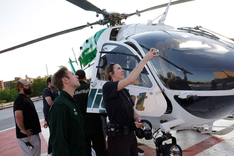 DP Johanna Coelho directing a helicopter - Behind the Scenes of HBO's The Pitt