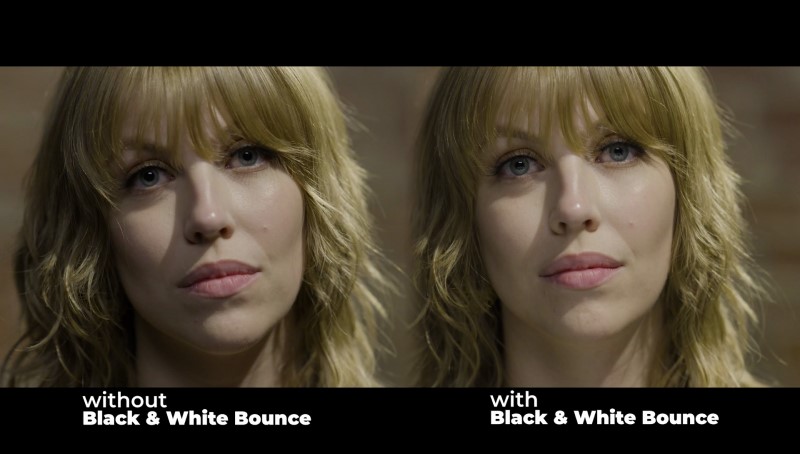 Black and White Bounce Comparison - Honeycrate Reflectors